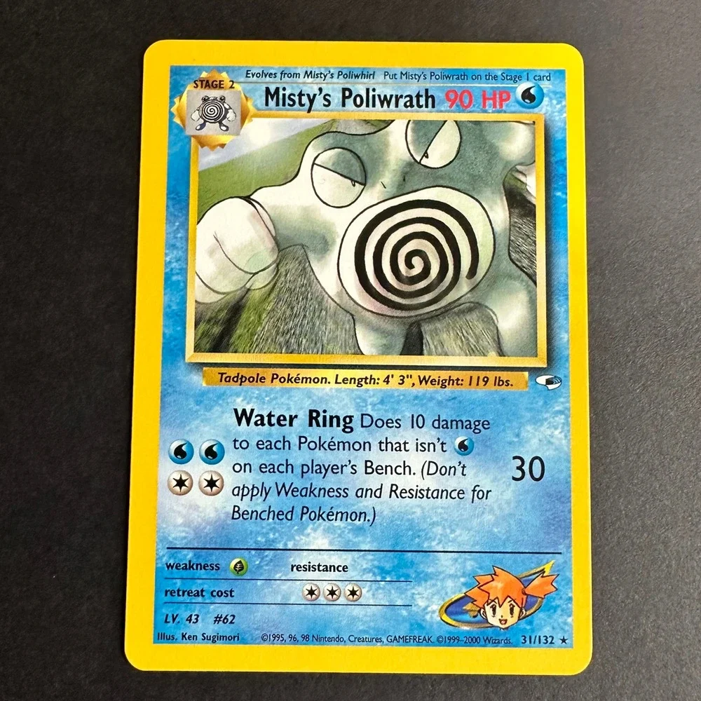 Pokemon TCG Misty's Poliwrath Gym Heroes 031/132 Rare Unlimited NM/LP